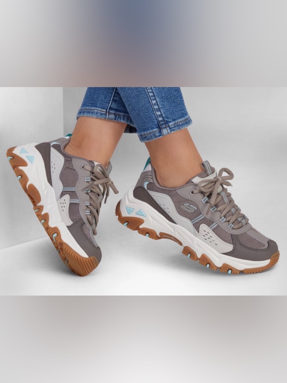 Sketchers X Diane women's trekking shoes‎ 8,Chocolate Leather Synthetic Tan Trim